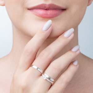 Kit Par de Alianças Vênus Elegante 3mm + Anel Solitário de Prata