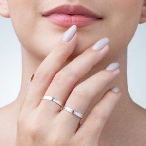 Par de Alianças de Prata Vênus Elegante 3mm
