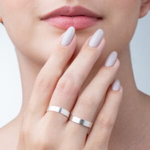 Par de Alianças de Prata Vento de Prata 4 mm