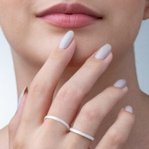 Par de Alianças de Prata Toque de Cristal 2 mm