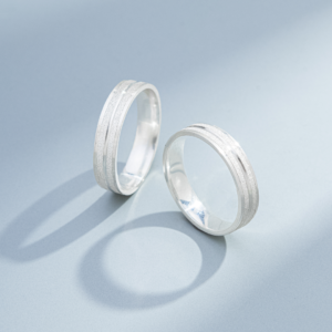 Par de Alianças de Prata Serena 3 mm