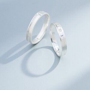 Par de Alianças de Prata Vênus Elegante 3mm