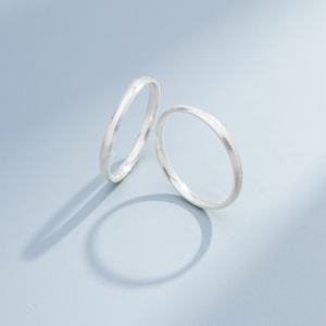 Par de Alianças de Prata Lis 2 mm